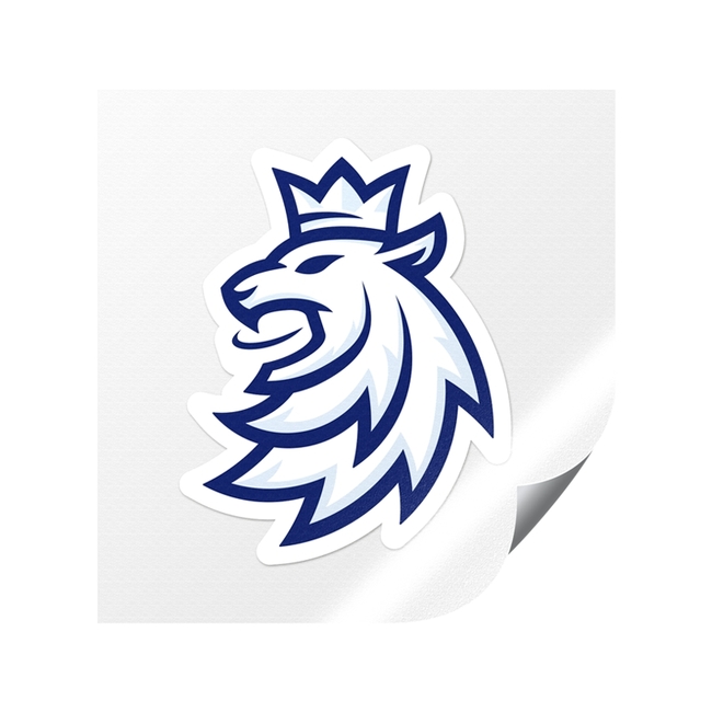 Sticker logo lion 8 cm CH Czech Hockey
