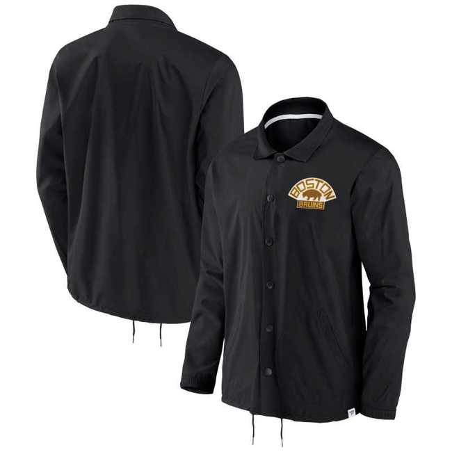 Men's jacket BOS True Classics Varsity Coach'S Boston Bruins