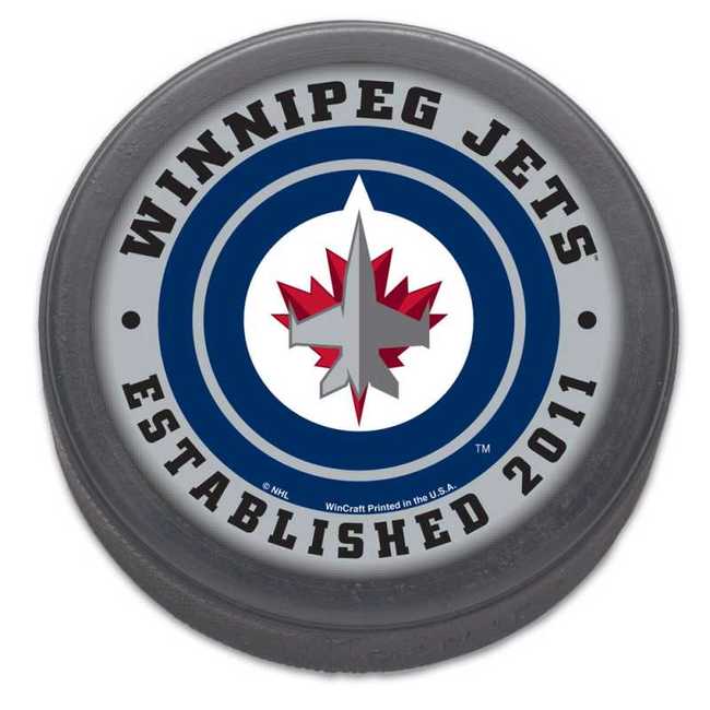 Hockey puck WIN Winnipeg Jets Winnipeg Jets