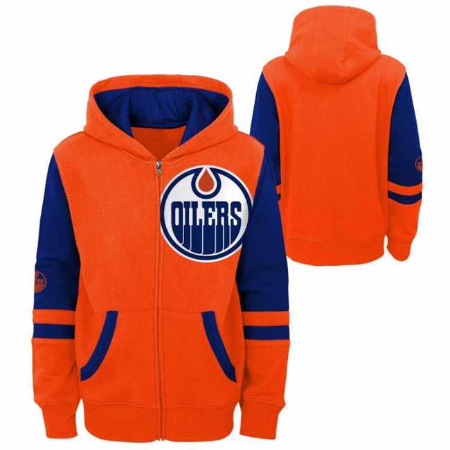 Kid's hoodie EDM Faceoff Full Zip Fleece Edmonton Oilers
