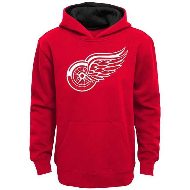 Kid's hoodie DET Main Prime Pullover Fleece Hood Home Detroit Red Wings