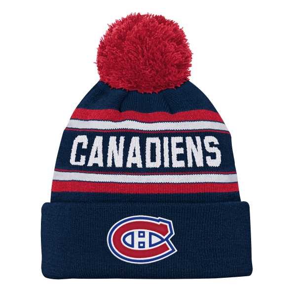 Kid's beanie MON Jacquard Cuffed Knit With Pom Montreal Canadiens
