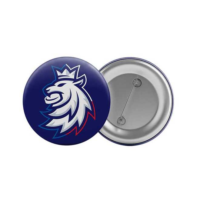 Badge Tricolour logo lion blue CH Czech Hockey