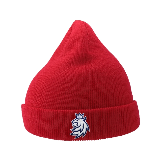 Beanie for children red Wind Beanie with embroidery ČH Czech Hockey