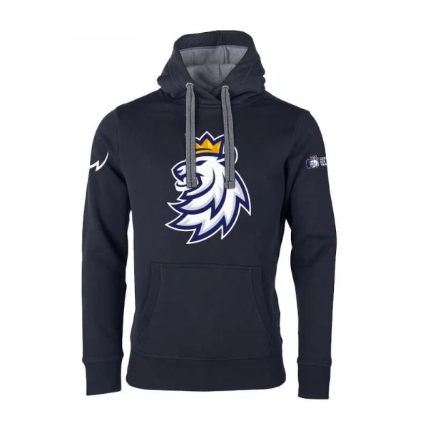 Mikina pánská klokanka Hoody logo lev ČH Český hokej