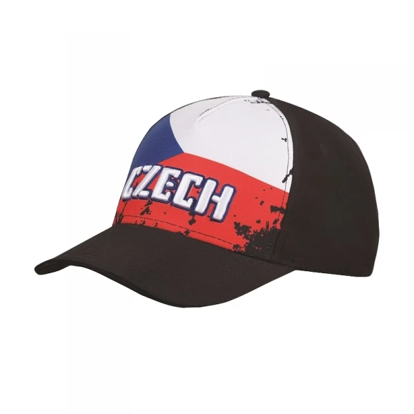 Cap for adults Czech flag black Czech hockey