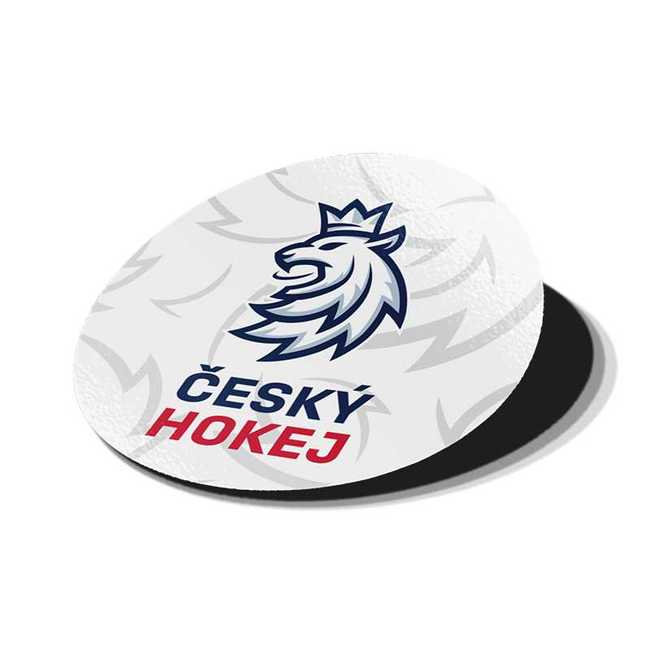 Round sticker logo lion Czech ice hockey CH