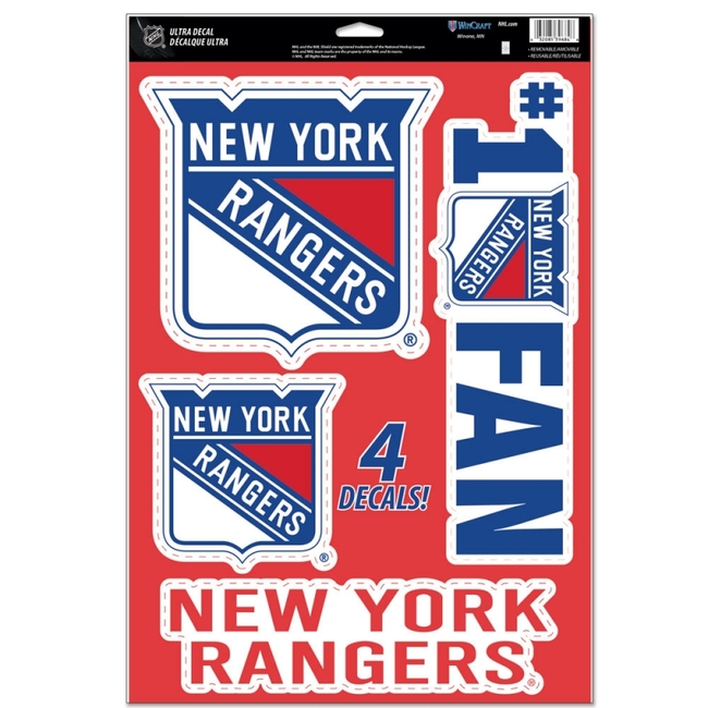 Set samolepek NYR Multi Use Decal New York Rangers