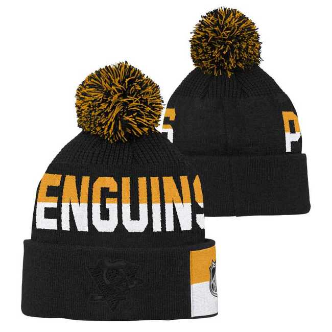 Kid's beanie PIT Face-Off Jacquard Knit Pittsburgh Penguins