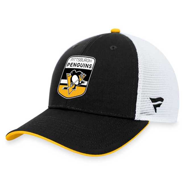 Cap PIT 23 Authentic Pro Draft Structured Trucker-Podium Pittsburgh Penguins