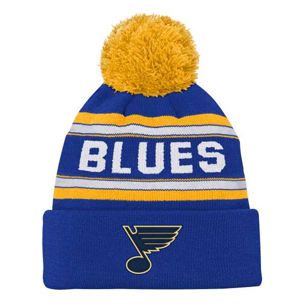 Beanie Junior STL Jacquard Cuffed Knit With Pom St. Louis Blues