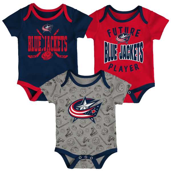 Baby Set Body CBJ Slam Dunk 3-piece S/S Creeper Colombus Blue Jackets