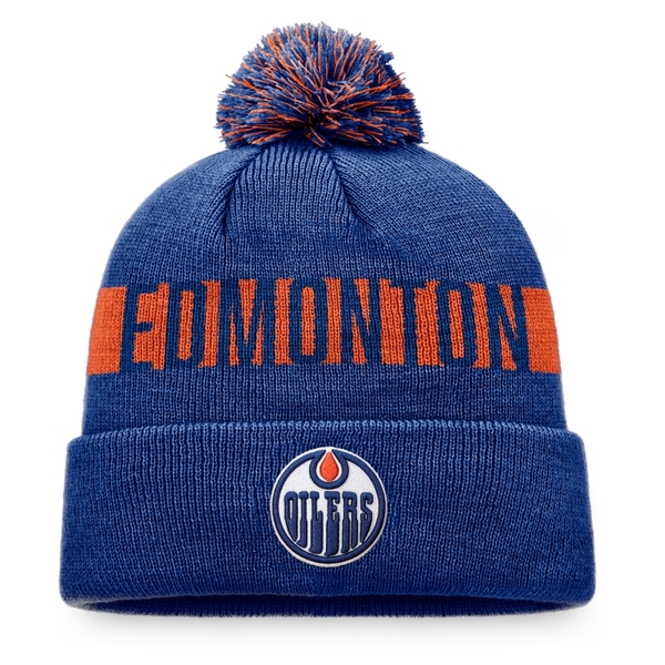 Beanie EDM Fundamental Cuff with Pom Edmonton Oilers