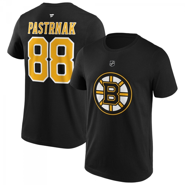 Men's t-shirt BOS Pastrnak Name and Number Boston Bruins