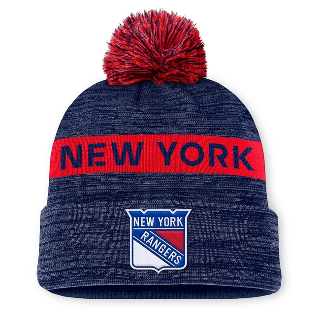 Beanie NYR Authentic Pro Rink Cuff With POM New York Rangers