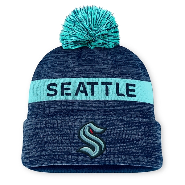 Beanie SEA Authentic Pro Rink Cuff With POM Seattle Kraken