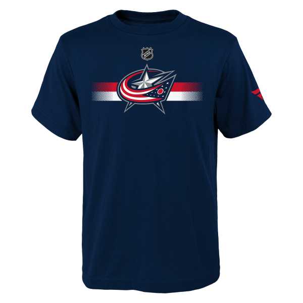 Young adult t-shirt CBJ Main Apro Logo S/S Cotton Home Columbus Blue Jackets