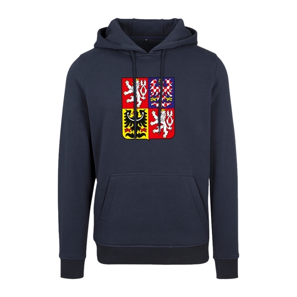 Men´s hoodie with Czech national emblem navy CH