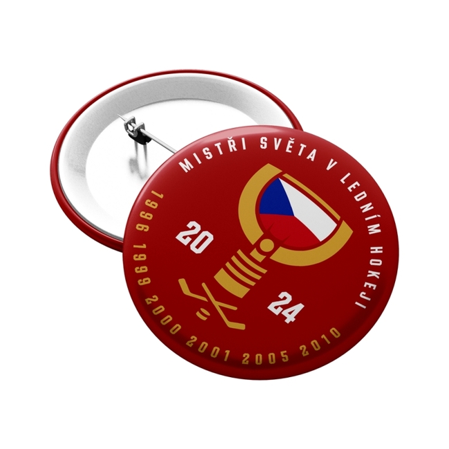 Placka kruhové logo MISTŘI 2024 Český hokej