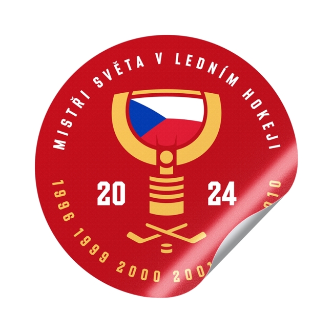 Samolepka kruhové logo MISTŘI 2024 Český hokej