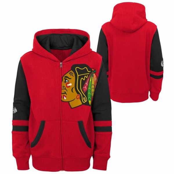 Young adult hoodie CHI Faceoff Full Zip Fleece Chicago Blackhawks