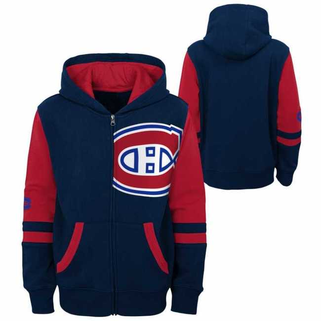 Young adult hoodie MON Faceoff Full Zip Fleece Montreal Canadiens