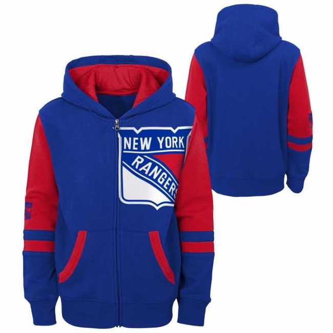 Young adult hoodie NYR Faceoff Full Zip Fleece New York Rangers
