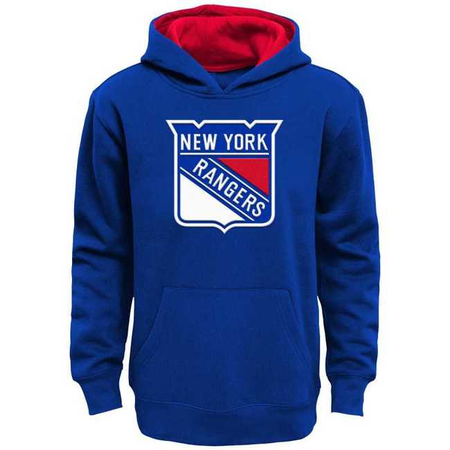 Young adult hoodie NYR Main Prime Pullover Fleece Hood Home New York Rangers