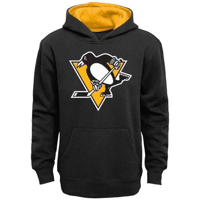 Young adult hoodie PIT Main Prime Pullover Fleece Hood Home Pittsburgh Penguins