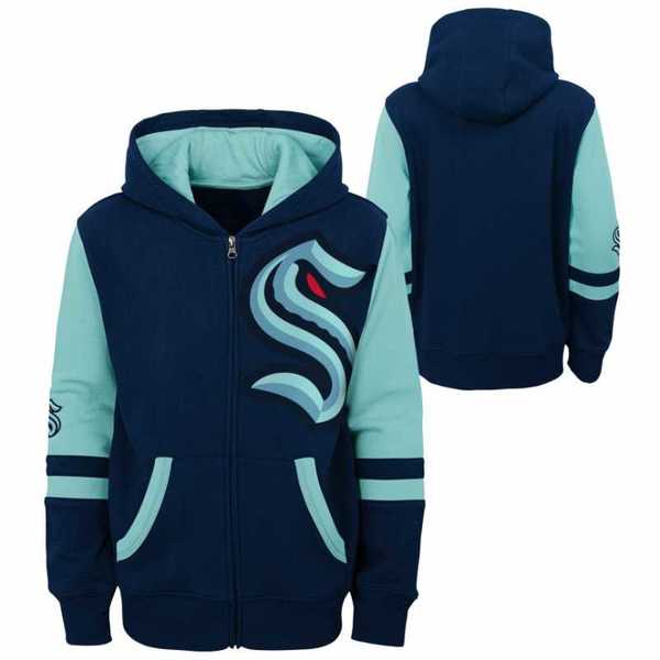 Young adult hoodie SEA Faceoff Full Zip Fleece Seattle Kraken