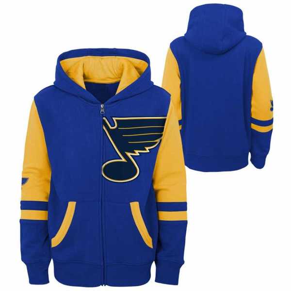 Young adult hoodie STL Faceoff Full Zip Fleece St. Louis Blues