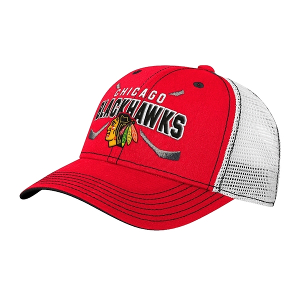 Cap youth CHI lockup meshback adjustable Chicago Blackhawks