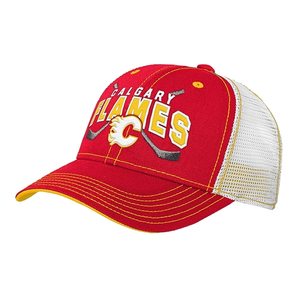 Cap youth CAL lockup meshback adjustable Calgary Flames