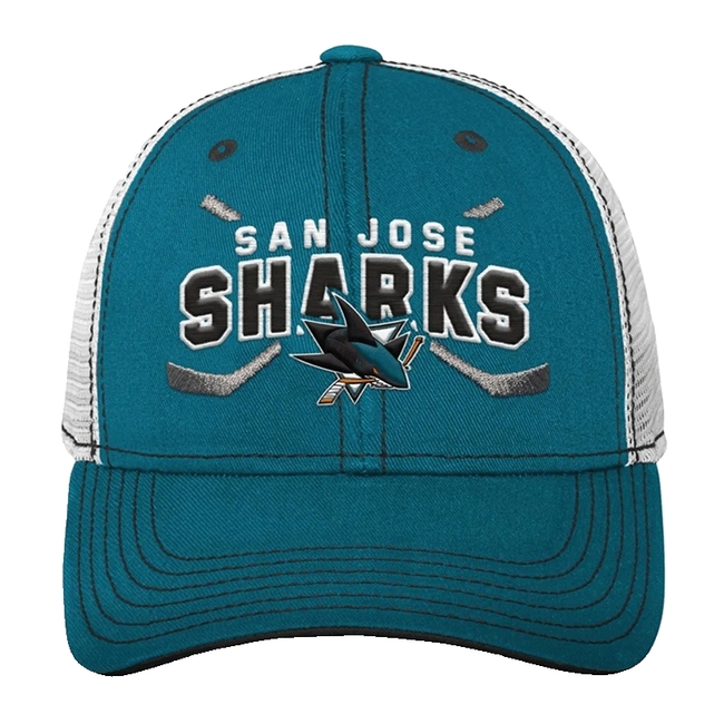 Cap youth SJS lockup meshback adjustable San Jose Sharks