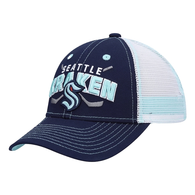 Cap youth SEA lockup meshback adjustable Seattle Kraken