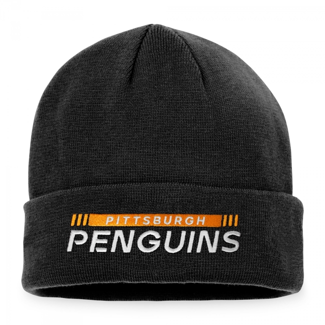 Beanie PIT Authentic Pro Game and Train Cuffed Knit Pittsburgh Penguins