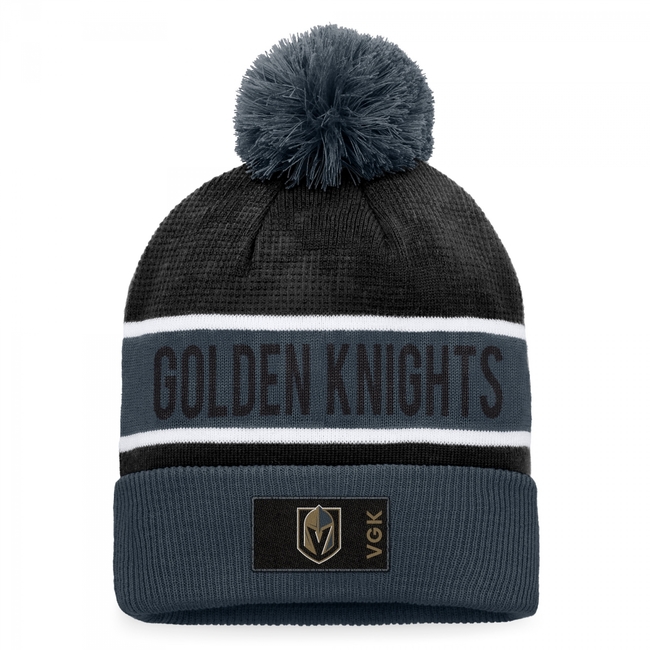 Beanie VEG Authentic Pro Game and Train Cuffed Pom Knit Vegas Golden Knights