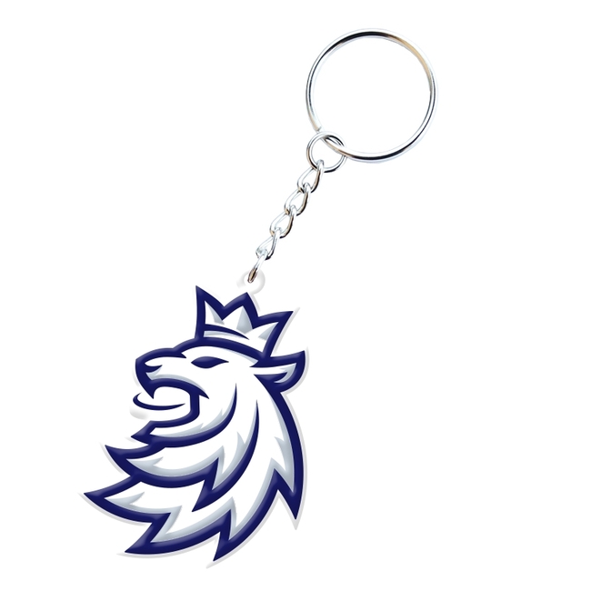 Silicone keychain logo lion Czech hockey CH