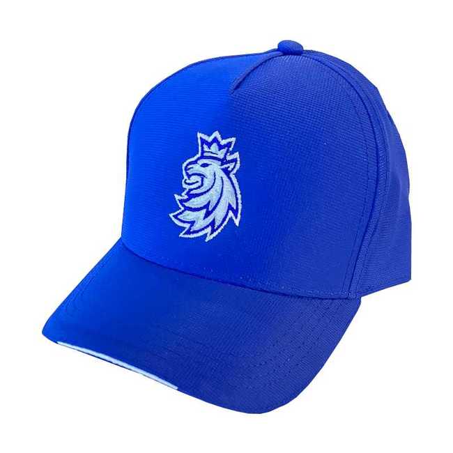 Blue cap for adults with embroidered logo CH Czech Hockey