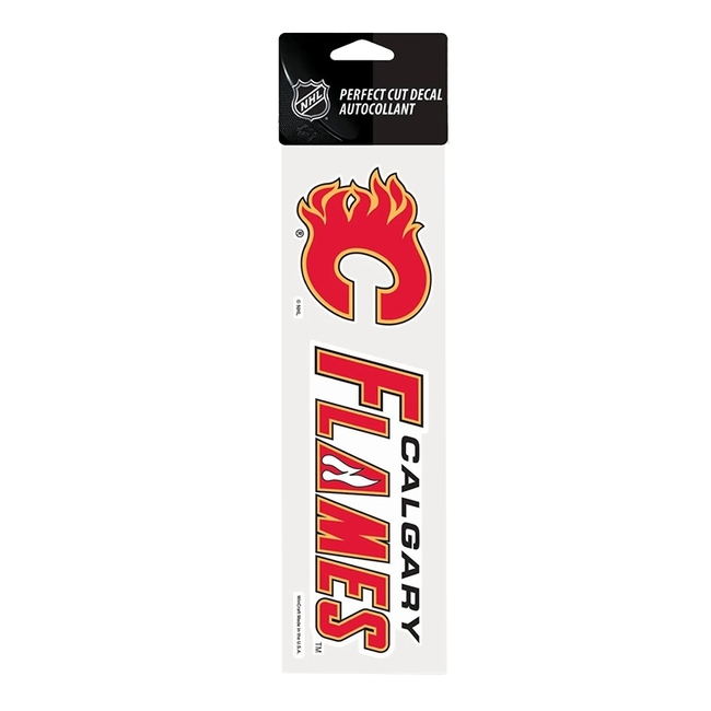 Sticker 25 x 7,5  CAL Perfect Cut Decal TEAM Calgary Flames