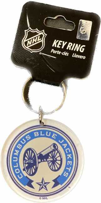 Key Ring CBJ Acrylic logo Columbus Blue Jackets