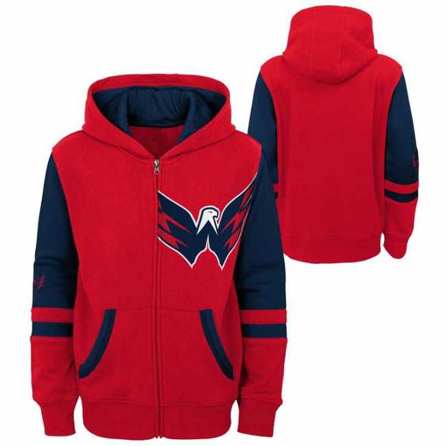 Kid's hoodie WAS Faceoff Full Zip Fleece Washington Capitals