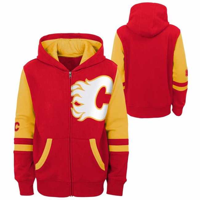 Mikina dětská CAL Faceoff Full Zip Fleece Calgary Flames
