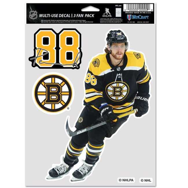 Stickers set BOS P88 Pastrnak Multi Use Decal Fan Pack Boston Bruins