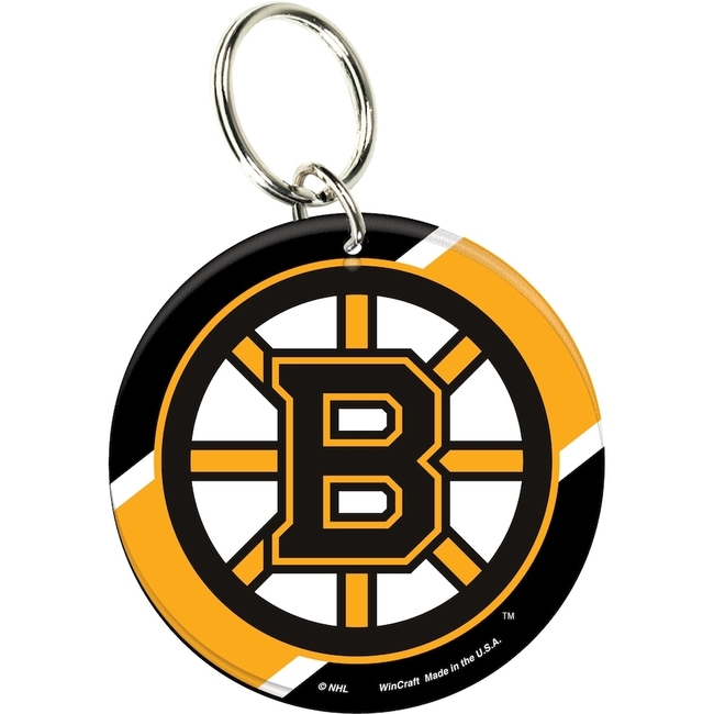 Key Ring BOS Acrylic Logo Boston Bruins