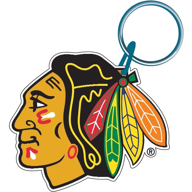 Key Ring CHI Acrylic Logo Chicago Blackhawks