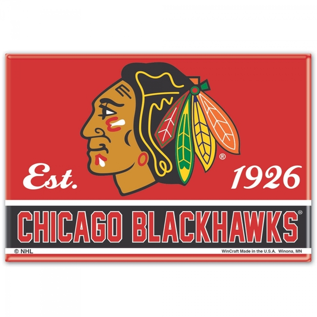 Kovový magnet CHI TEAM Chicago Blackhawks