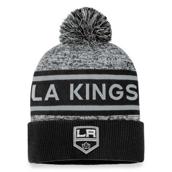 Kulich LAK 23 Authentic Pro Rink Heathered Cuffed Pom Knit Los Angeles Kings