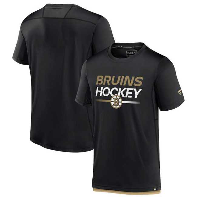 Tričko pánské sportovní BOS 23 Authentic Pro SS Tech Tee Boston Bruins
