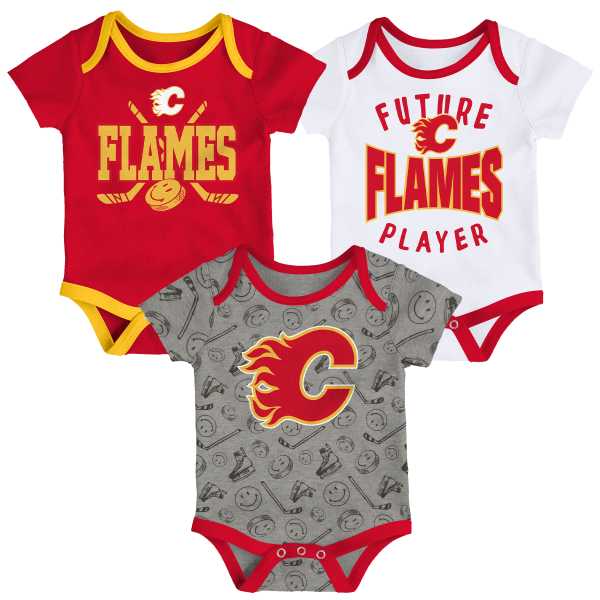 Baby Set Body CAL Slam Dunk 3-piece S/S Creeper Calgary Flames